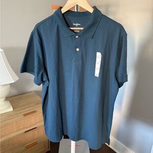 NEW Goodfellow & Co Blue Polo Shirt Size XL